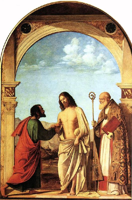CIMA da Conegliano The Incredulity of St. Thomas with St. Magno Vescovo fg Sweden oil painting art